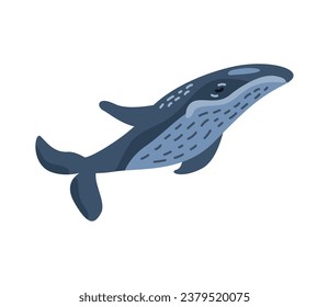 humpback sealife illustration vector isolated