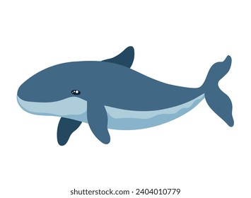 humpback sealife large illustration isolated