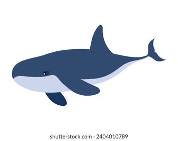 humpback sealife nature illustration isolated