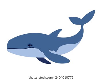 humpback sealife wild illustration isolated