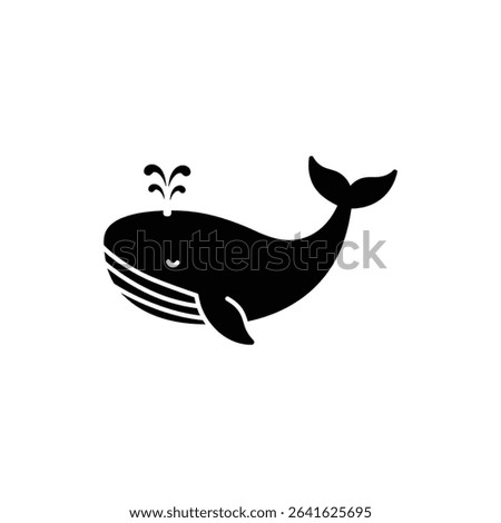 Humpback Whale Breaching with Water Spray Spout in Ocean