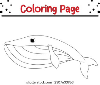  Humpback Whale coloring page for kids. sea animal coloring book for children