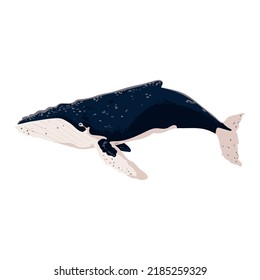 Humpback Whale Icon Isolated Flat