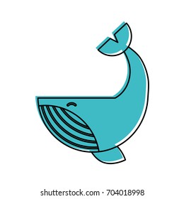 Humpback Whale isolated icon