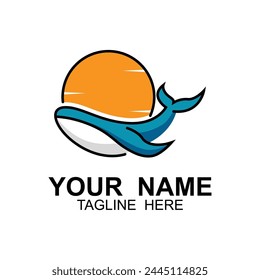 humpback whale logo hipster vintage retro icon vector illustration. this logo suitable for companies engaged in fishing, whale protection