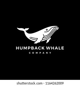 Humpback Whale Logo Icon Vector Illustration