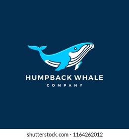 humpback whale logo icon vector illustration