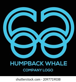 
humpback whale logo icon vector