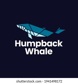 humpback whale logo vector icon illustration
