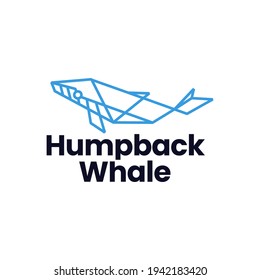 humpback whale logo vector icon illustration