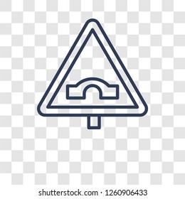 Humps sign icon. Trendy Humps sign logo concept on transparent background from Traffic Signs collection
