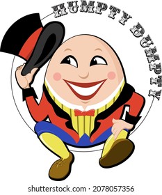 Humpty Dumpty Bald Man Top Hat Stock Vector (Royalty Free) 2078057356