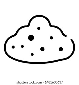 Humus icon. Outline humus vector icon for web design isolated on white background