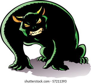 Hunched Demon, angry and ready to pounce.