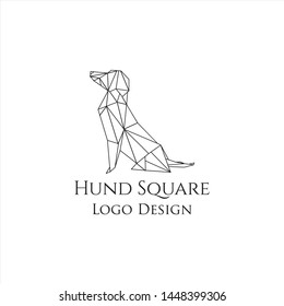 hund square line logo design