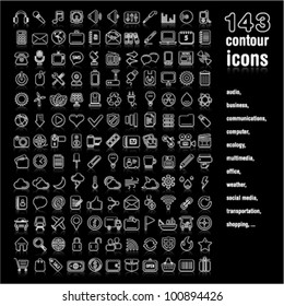 hundred contour icons.eps