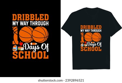 Hundred days of the school t-shirt design.