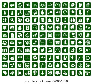 Hundred of environmental icons (vector)