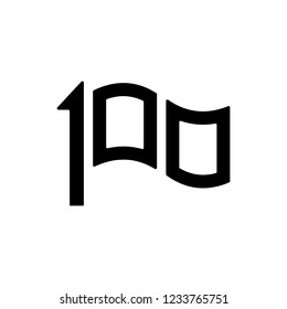 hundred flag icon