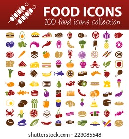 hundred food icons