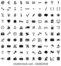  Hundred icons business and education. 