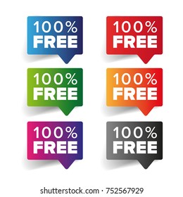 Hundred percent free label tag vector