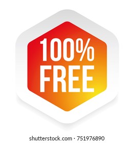 Hundred percent free label vector