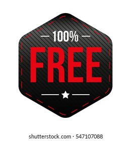 Hundred percent free vector