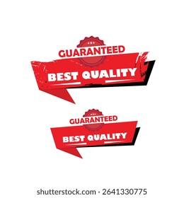 Hundred percent guarantee labels, guaranteed BEST QUALITY