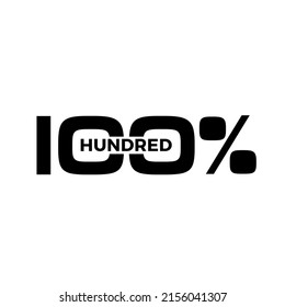 hundred percent logo icon vector illustration 