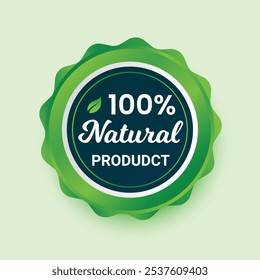 Hundred percent natural Product vector design