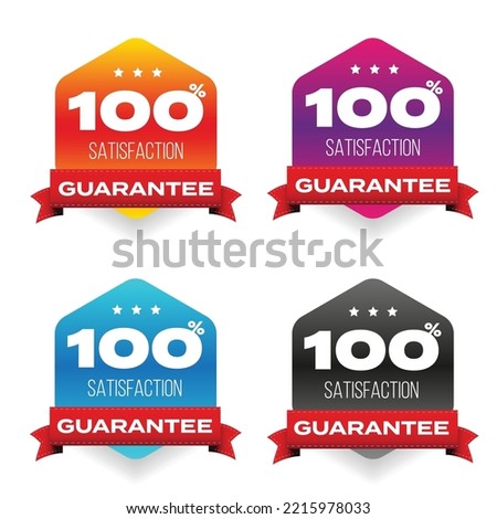 Hundred percent satisfaction gurantee vector