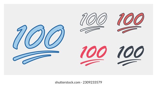 Hundred points icon symbol template for graphic and web design collection logo vector illustration