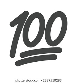 Hundred Points icon vector image. Suitable for mobile application web application and print media.