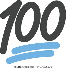 Hundred Points icon vector image. Suitable for mobile application web application and print media.