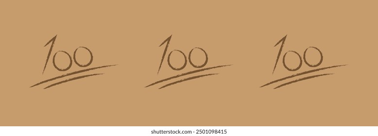 hundred points logo vector set .