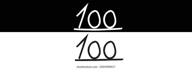 hundred points logo vector set .