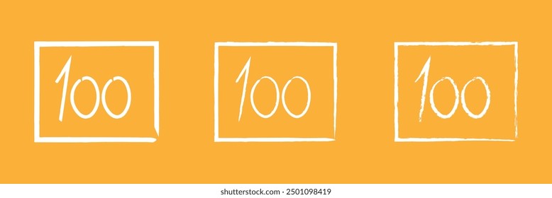 hundred points logo vector set .