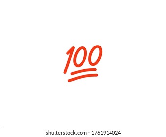 Hundred Points vector flat icon. Perfect Score Symbol. Isolated 100 Points emoji illustration symbol