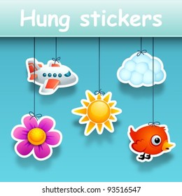 hung stickers