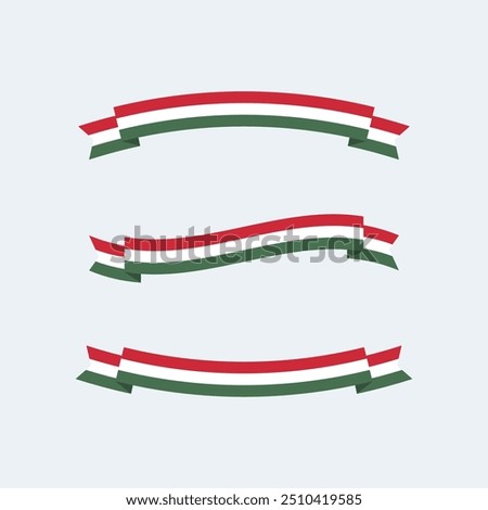 Hungaria flag ribbon. Hungaria flag