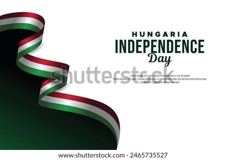 Hungaria Independence Day Design Illustration