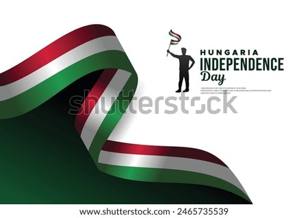 Hungaria Independence Day Design Illustration