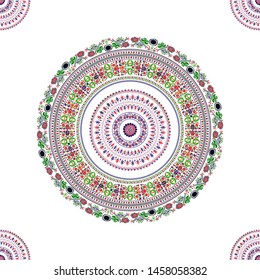 Hungarian decorative seamless pattern design