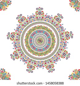 Hungarian decorative seamless pattern design