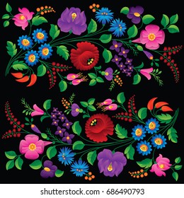 Hungarian Embroidery Folk Pattern