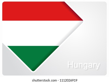 Hungarian flag design background layout. Vector illustration.