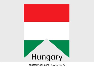 Hungarian flag icon, Hungary country flag vector illustration