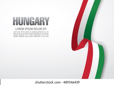 Hungarian flag on a white background