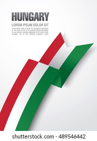 Hungarian flag on a white background